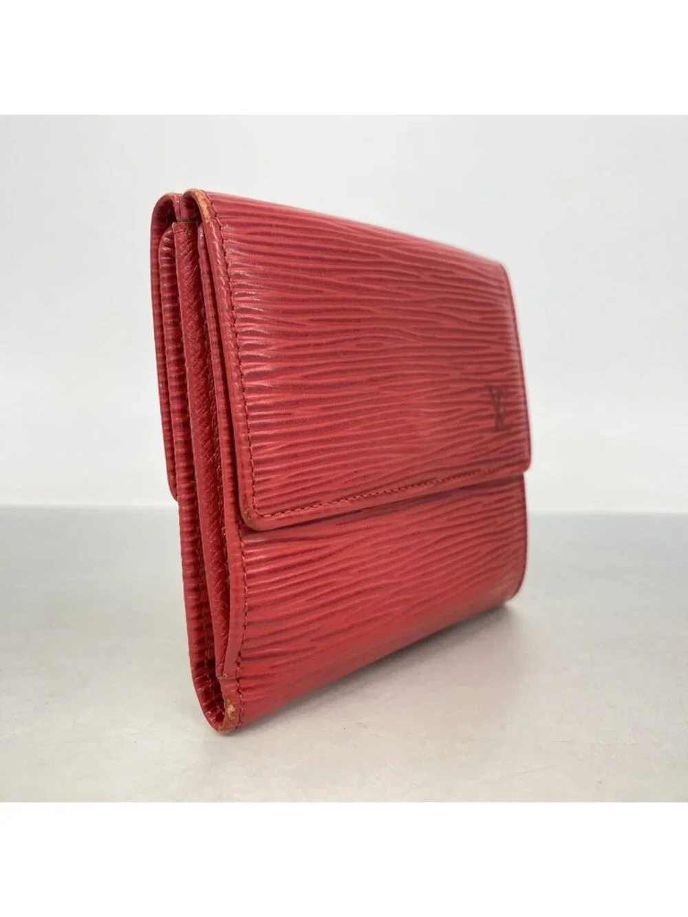 Louis Vuitton Trifold Wallet Epi Portefeuille Elise Castilian